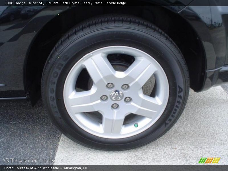 Brilliant Black Crystal Pearl / Pastel Pebble Beige 2008 Dodge Caliber SE