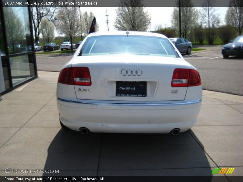 Ibis White / Sand Beige 2007 Audi A8 L 4.2 quattro