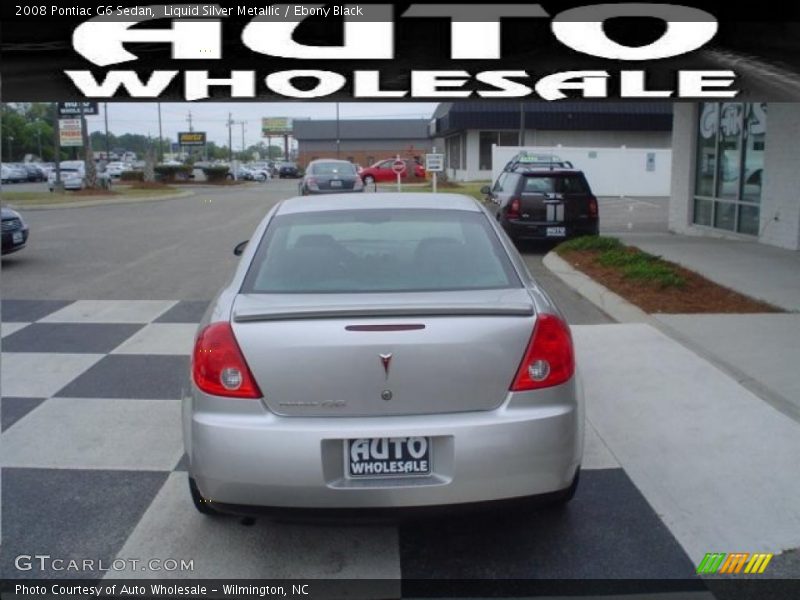 Liquid Silver Metallic / Ebony Black 2008 Pontiac G6 Sedan