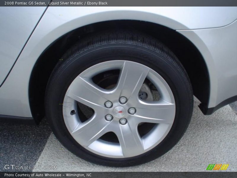 Liquid Silver Metallic / Ebony Black 2008 Pontiac G6 Sedan