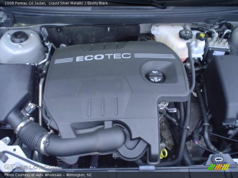 Liquid Silver Metallic / Ebony Black 2008 Pontiac G6 Sedan