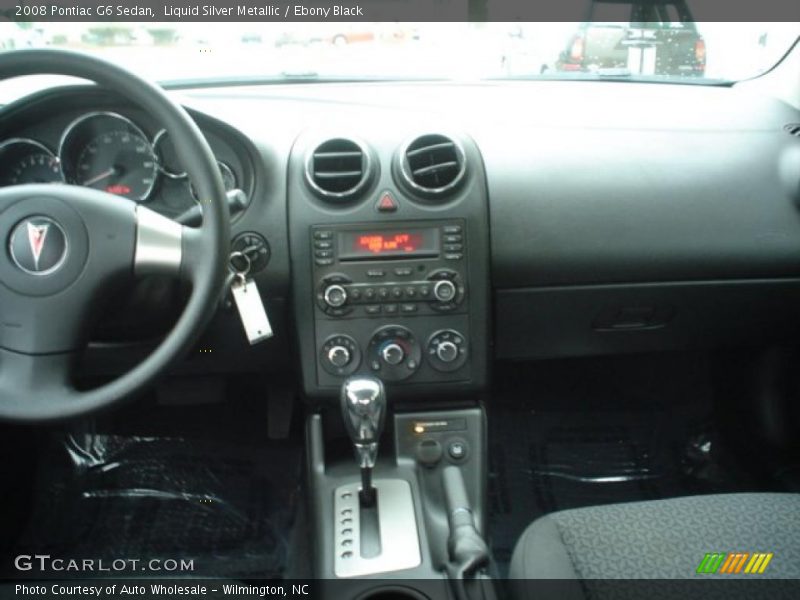 Liquid Silver Metallic / Ebony Black 2008 Pontiac G6 Sedan