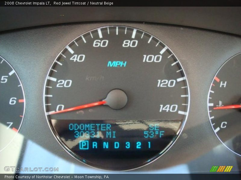 Red Jewel Tintcoat / Neutral Beige 2008 Chevrolet Impala LT
