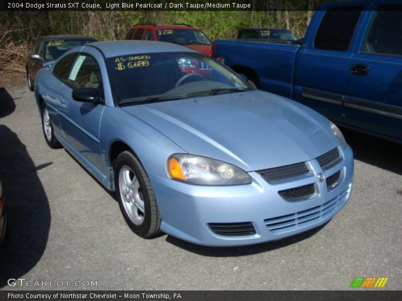 Light Blue Pearlcoat / Dark Taupe/Medium Taupe 2004 Dodge Stratus SXT Coupe