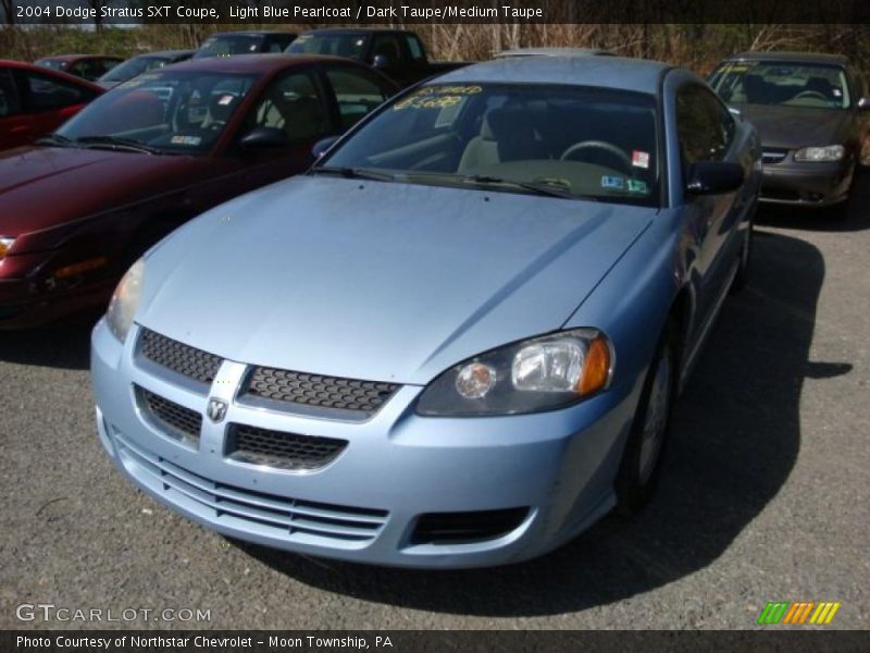 Light Blue Pearlcoat / Dark Taupe/Medium Taupe 2004 Dodge Stratus SXT Coupe