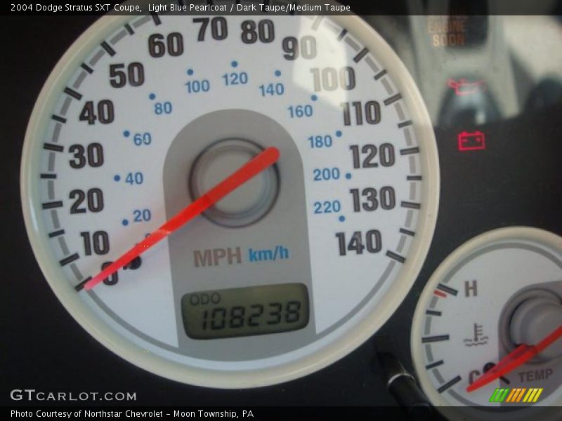 Light Blue Pearlcoat / Dark Taupe/Medium Taupe 2004 Dodge Stratus SXT Coupe