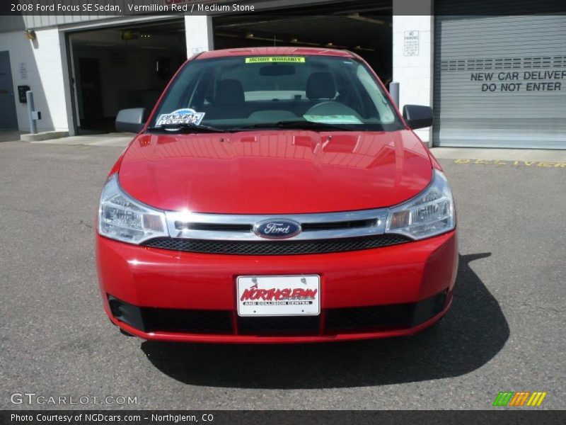 Vermillion Red / Medium Stone 2008 Ford Focus SE Sedan