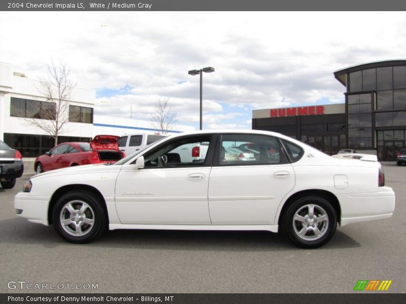White / Medium Gray 2004 Chevrolet Impala LS