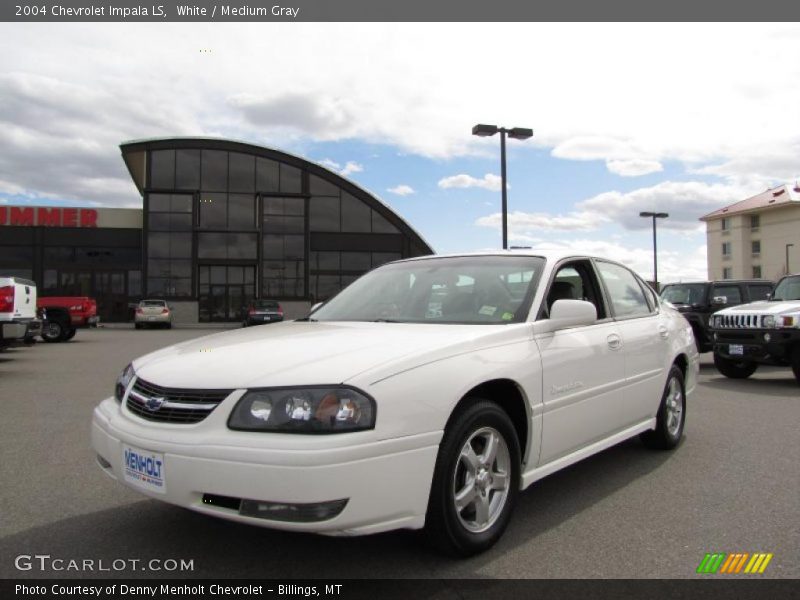 White / Medium Gray 2004 Chevrolet Impala LS
