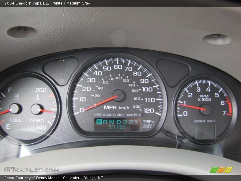 White / Medium Gray 2004 Chevrolet Impala LS