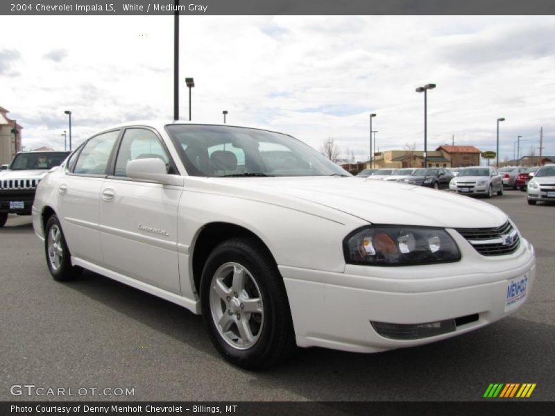 White / Medium Gray 2004 Chevrolet Impala LS