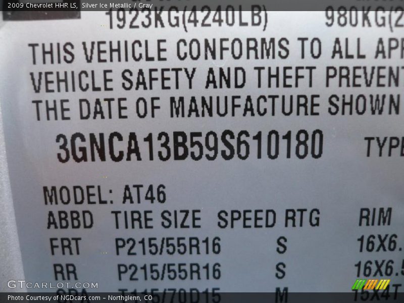 Silver Ice Metallic / Gray 2009 Chevrolet HHR LS