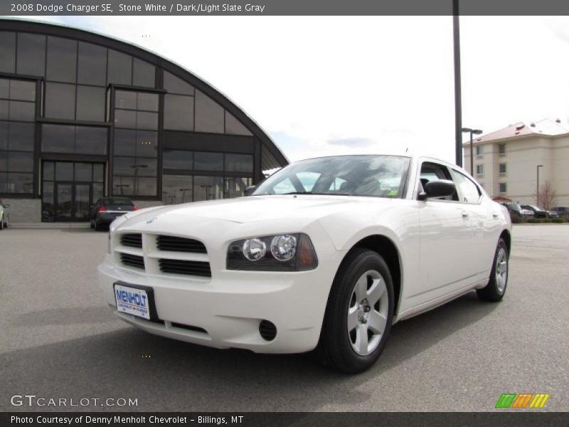 Stone White / Dark/Light Slate Gray 2008 Dodge Charger SE