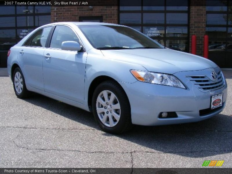 Sky Blue Pearl / Ash 2007 Toyota Camry XLE V6