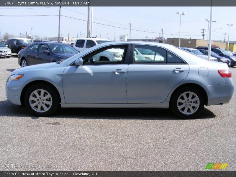 Sky Blue Pearl / Ash 2007 Toyota Camry XLE V6