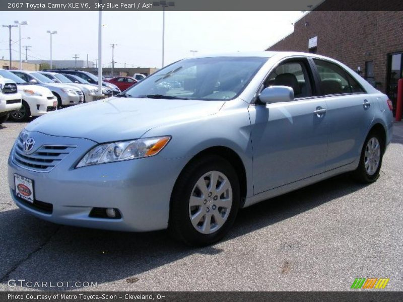 Sky Blue Pearl / Ash 2007 Toyota Camry XLE V6