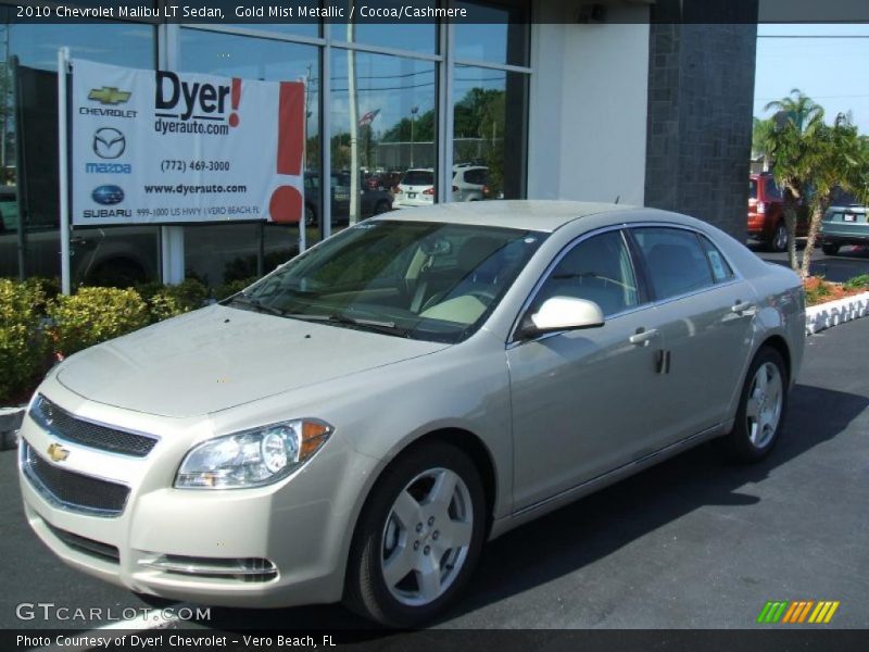 Gold Mist Metallic / Cocoa/Cashmere 2010 Chevrolet Malibu LT Sedan