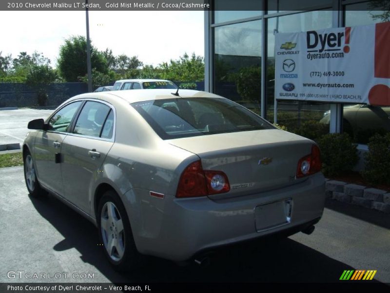 Gold Mist Metallic / Cocoa/Cashmere 2010 Chevrolet Malibu LT Sedan