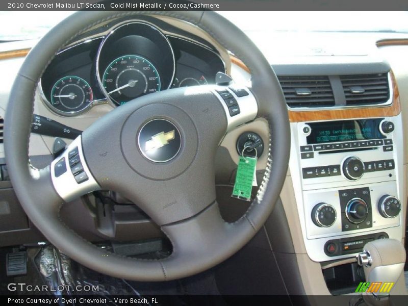 Gold Mist Metallic / Cocoa/Cashmere 2010 Chevrolet Malibu LT Sedan