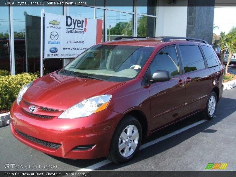 Salsa Red Pearl / Stone 2009 Toyota Sienna LE