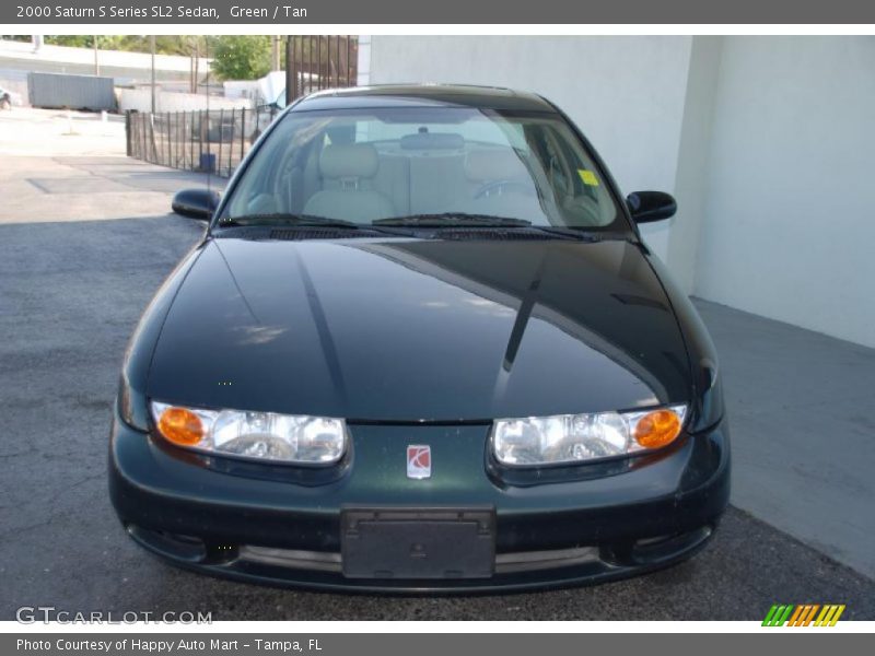Green / Tan 2000 Saturn S Series SL2 Sedan