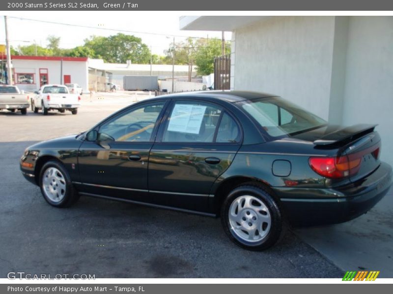 Green / Tan 2000 Saturn S Series SL2 Sedan