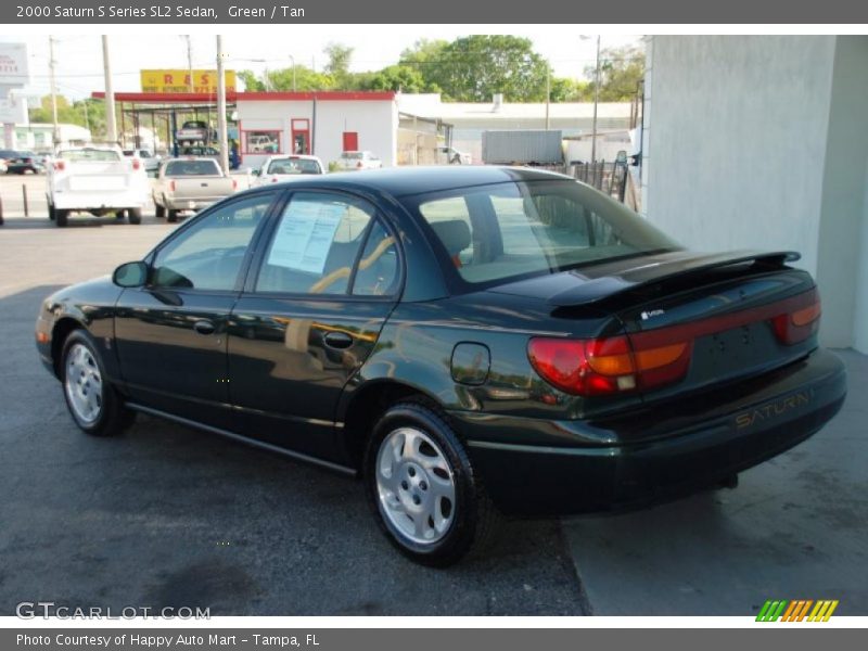 Green / Tan 2000 Saturn S Series SL2 Sedan