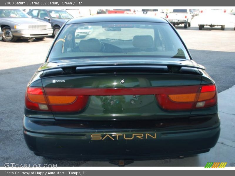 Green / Tan 2000 Saturn S Series SL2 Sedan
