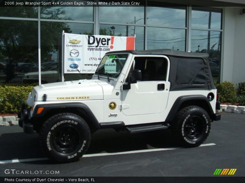 Stone White / Dark Slate Gray 2006 Jeep Wrangler Sport 4x4 Golden Eagle