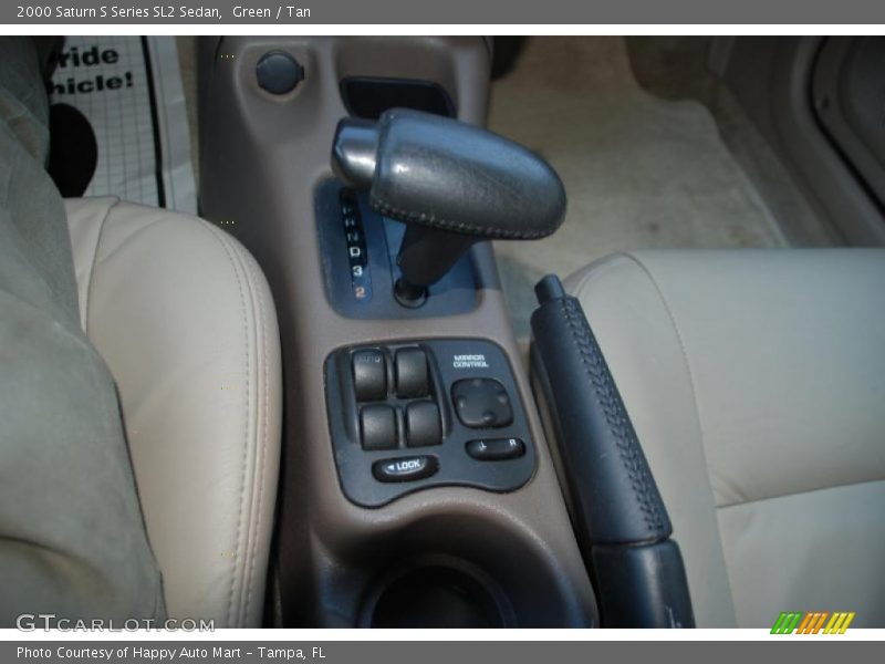Green / Tan 2000 Saturn S Series SL2 Sedan