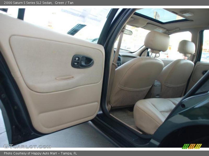 Green / Tan 2000 Saturn S Series SL2 Sedan