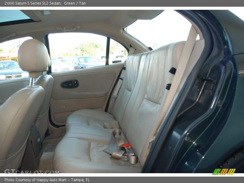 Green / Tan 2000 Saturn S Series SL2 Sedan