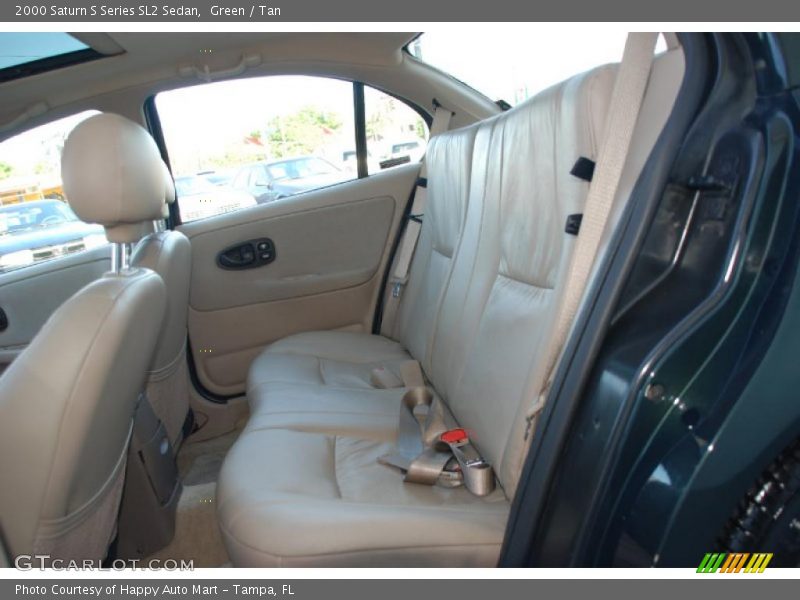 Green / Tan 2000 Saturn S Series SL2 Sedan