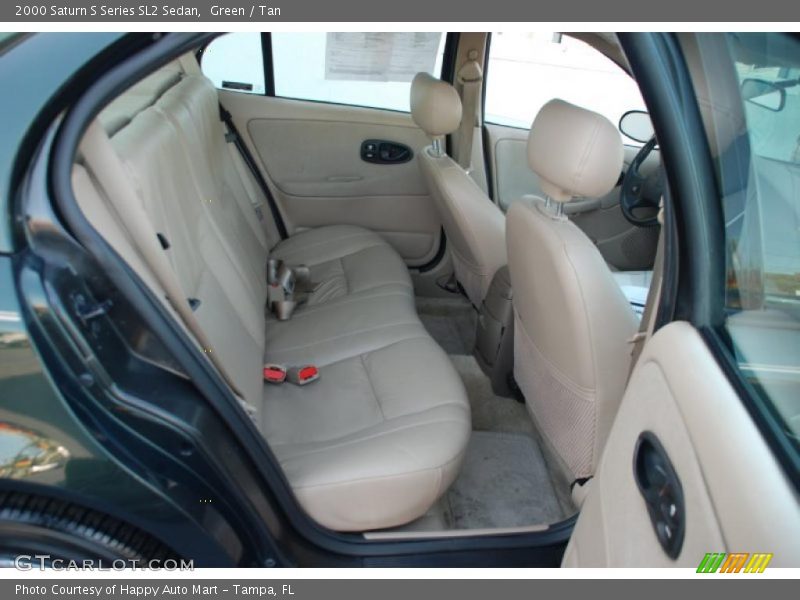 Green / Tan 2000 Saturn S Series SL2 Sedan
