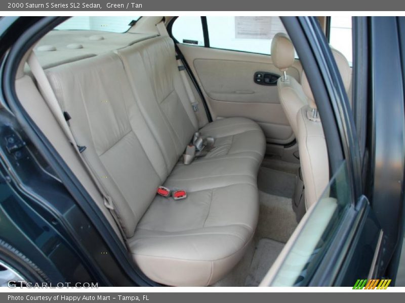 Green / Tan 2000 Saturn S Series SL2 Sedan