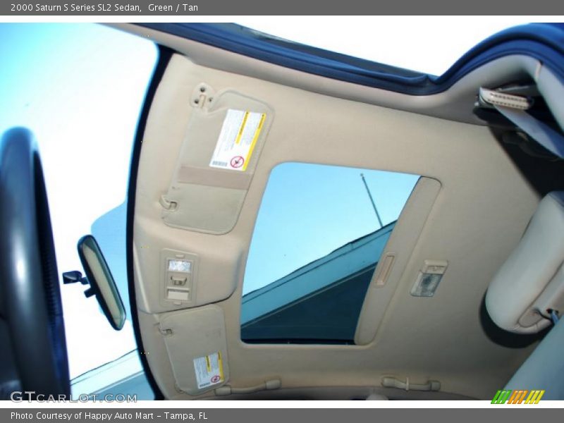 Green / Tan 2000 Saturn S Series SL2 Sedan