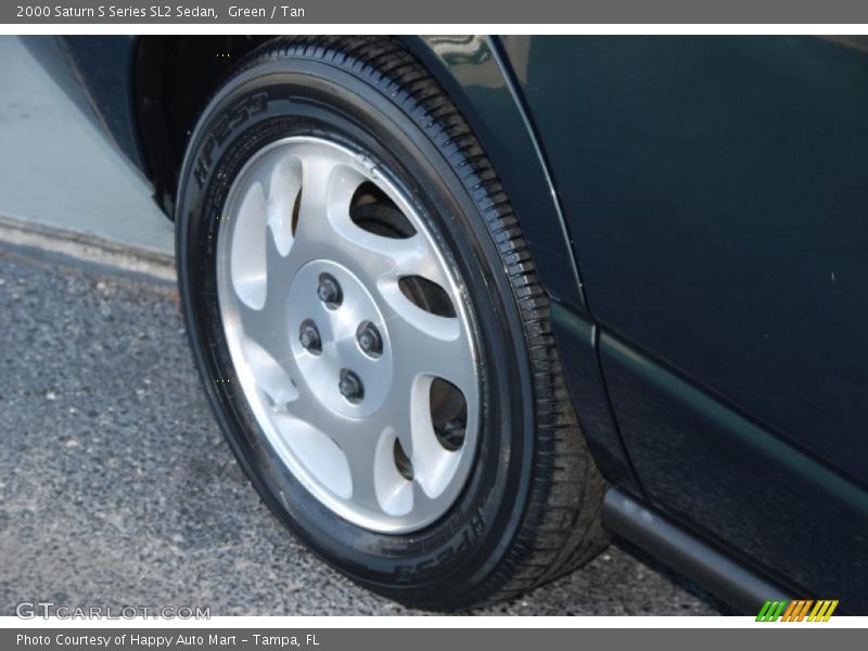 Green / Tan 2000 Saturn S Series SL2 Sedan