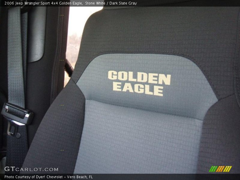Stone White / Dark Slate Gray 2006 Jeep Wrangler Sport 4x4 Golden Eagle