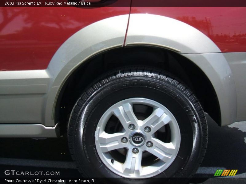 Ruby Red Metallic / Beige 2003 Kia Sorento EX