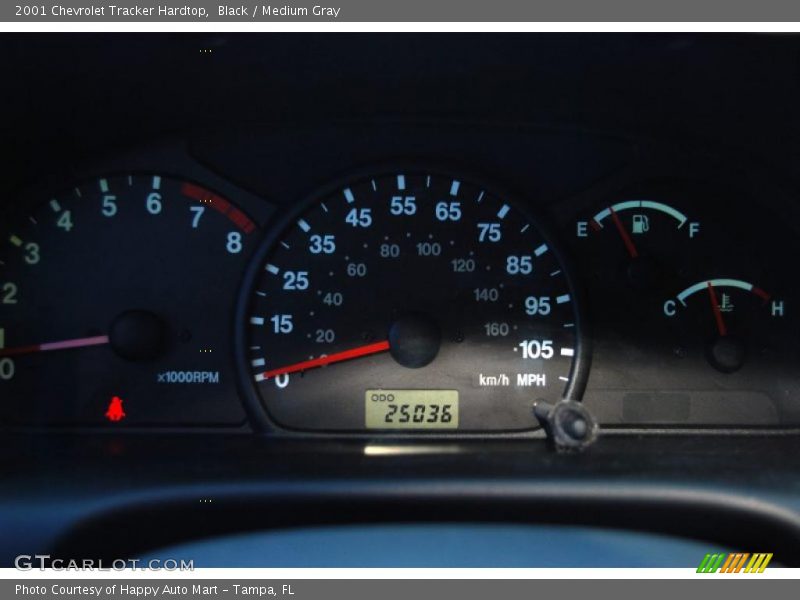 Black / Medium Gray 2001 Chevrolet Tracker Hardtop