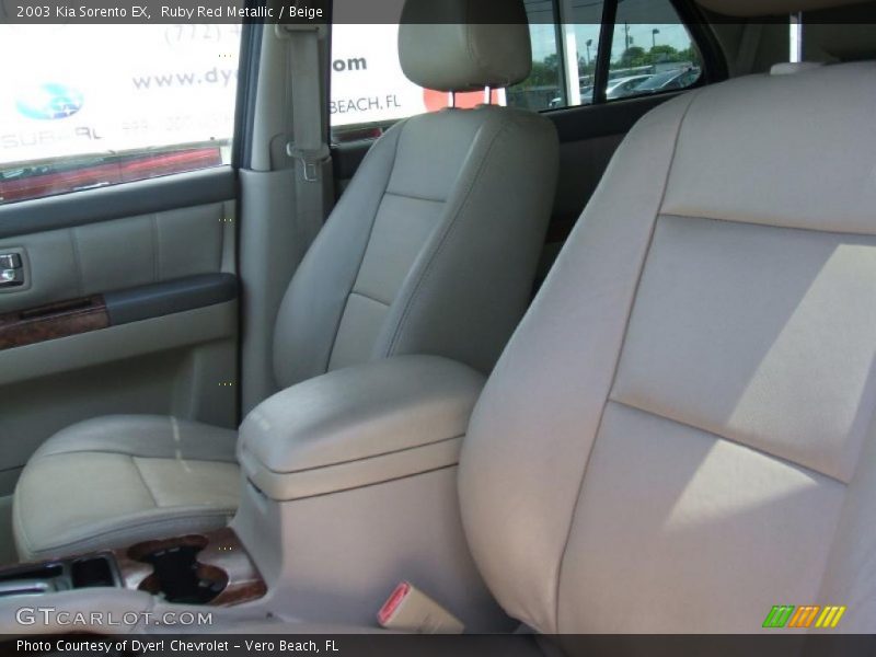 Ruby Red Metallic / Beige 2003 Kia Sorento EX