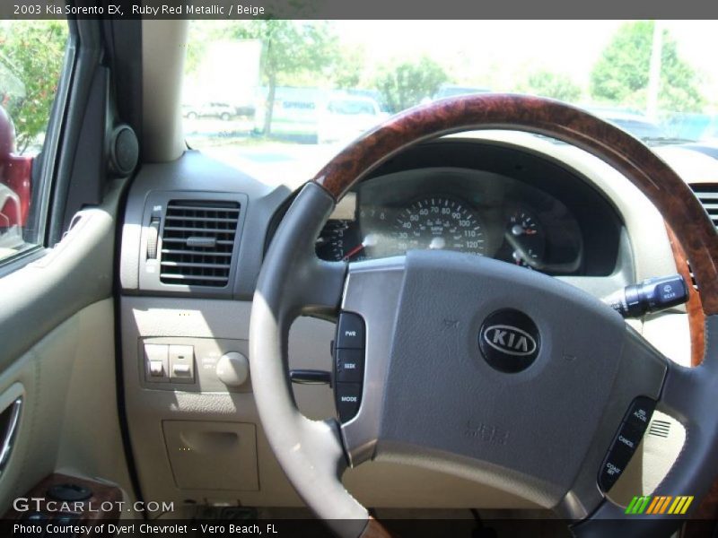 Ruby Red Metallic / Beige 2003 Kia Sorento EX