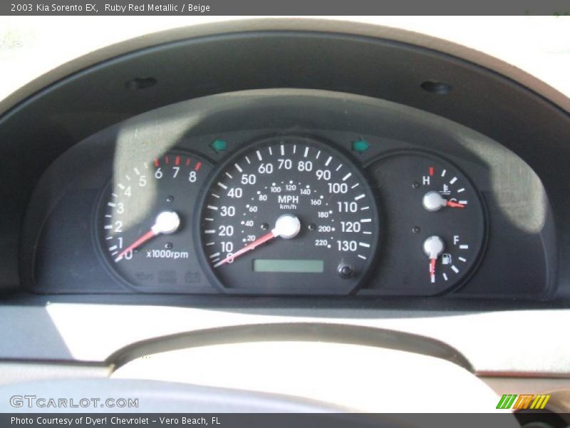 Ruby Red Metallic / Beige 2003 Kia Sorento EX