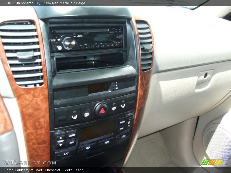 Ruby Red Metallic / Beige 2003 Kia Sorento EX