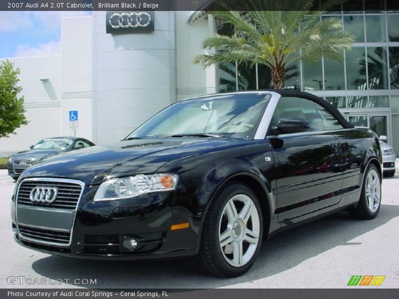 Brilliant Black / Beige 2007 Audi A4 2.0T Cabriolet