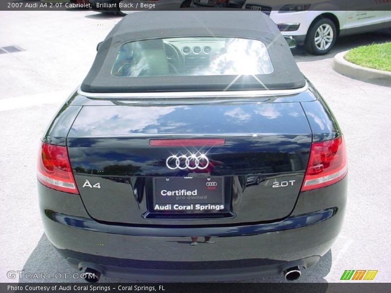 Brilliant Black / Beige 2007 Audi A4 2.0T Cabriolet