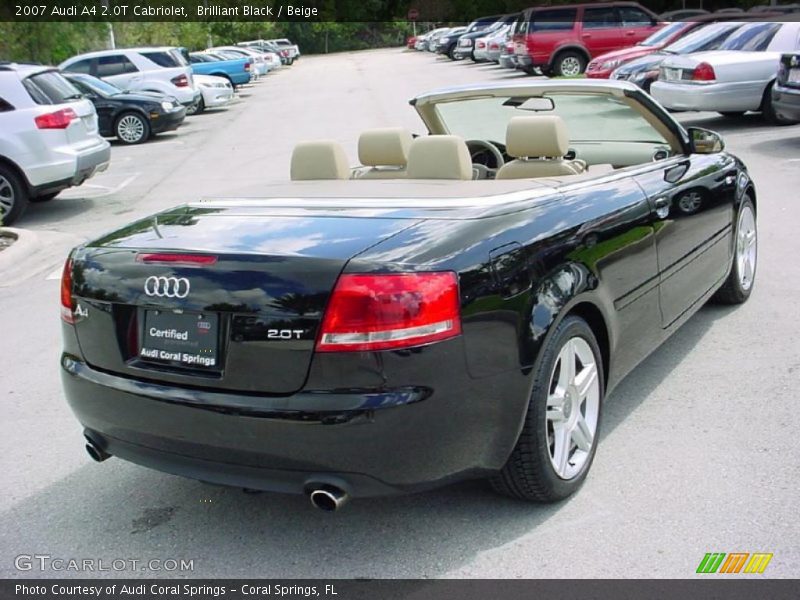 Brilliant Black / Beige 2007 Audi A4 2.0T Cabriolet
