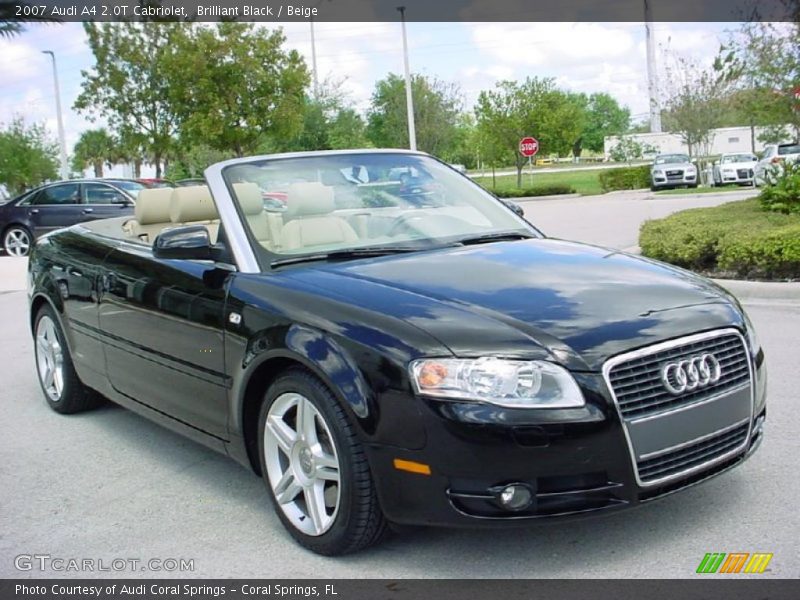 Brilliant Black / Beige 2007 Audi A4 2.0T Cabriolet