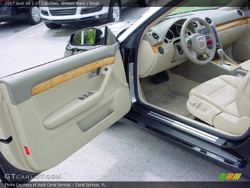 Brilliant Black / Beige 2007 Audi A4 2.0T Cabriolet