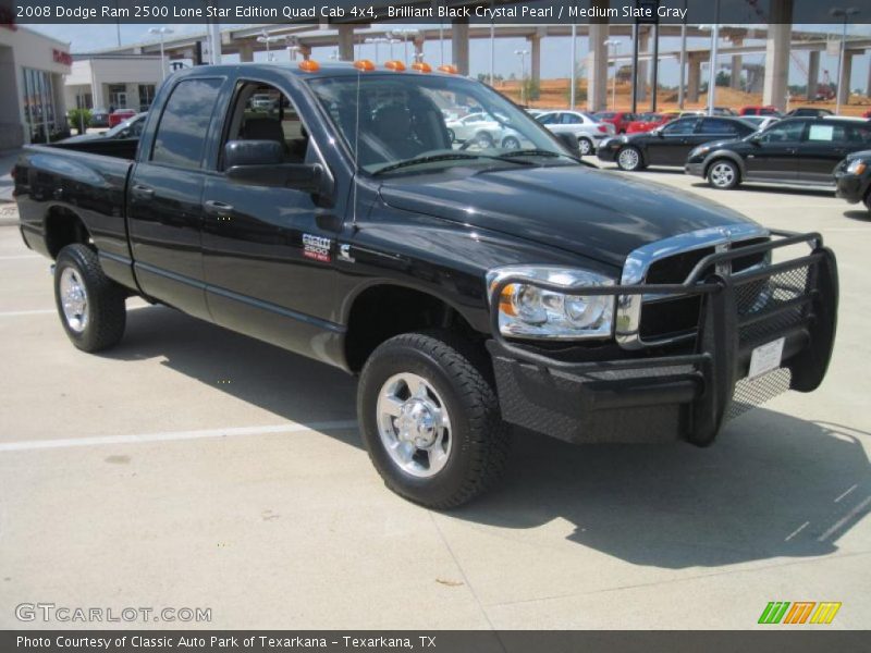 Brilliant Black Crystal Pearl / Medium Slate Gray 2008 Dodge Ram 2500 Lone Star Edition Quad Cab 4x4